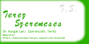 terez szerencses business card